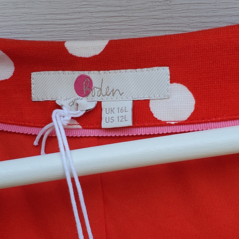 NEW! Boden Red Polka Dot Dress - Picture 6 of 8